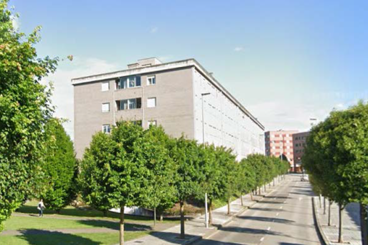 Fotografía de una calle antes de ser afectada por la inundación