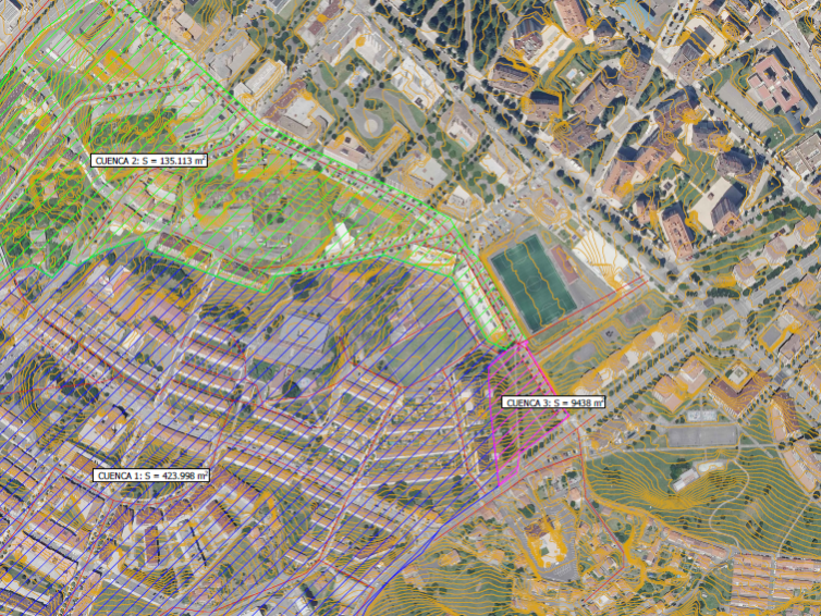 Fotografía aérea de zona urbana